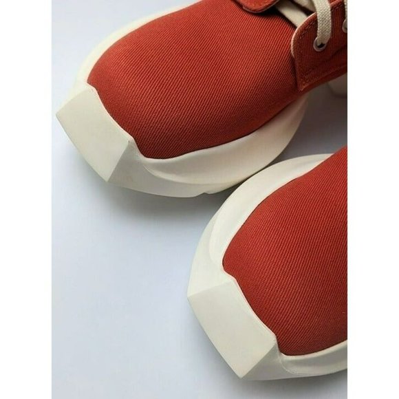 DRKSHDW Rick Owens Men's Army High Top Sneakers Orange Size 44 EU (MSRP $740) - Picture 5 of 10